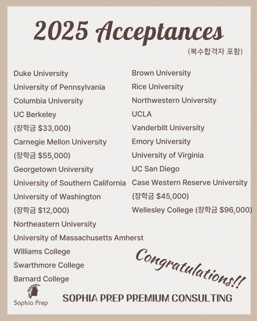 2025소피아프렙입시결과